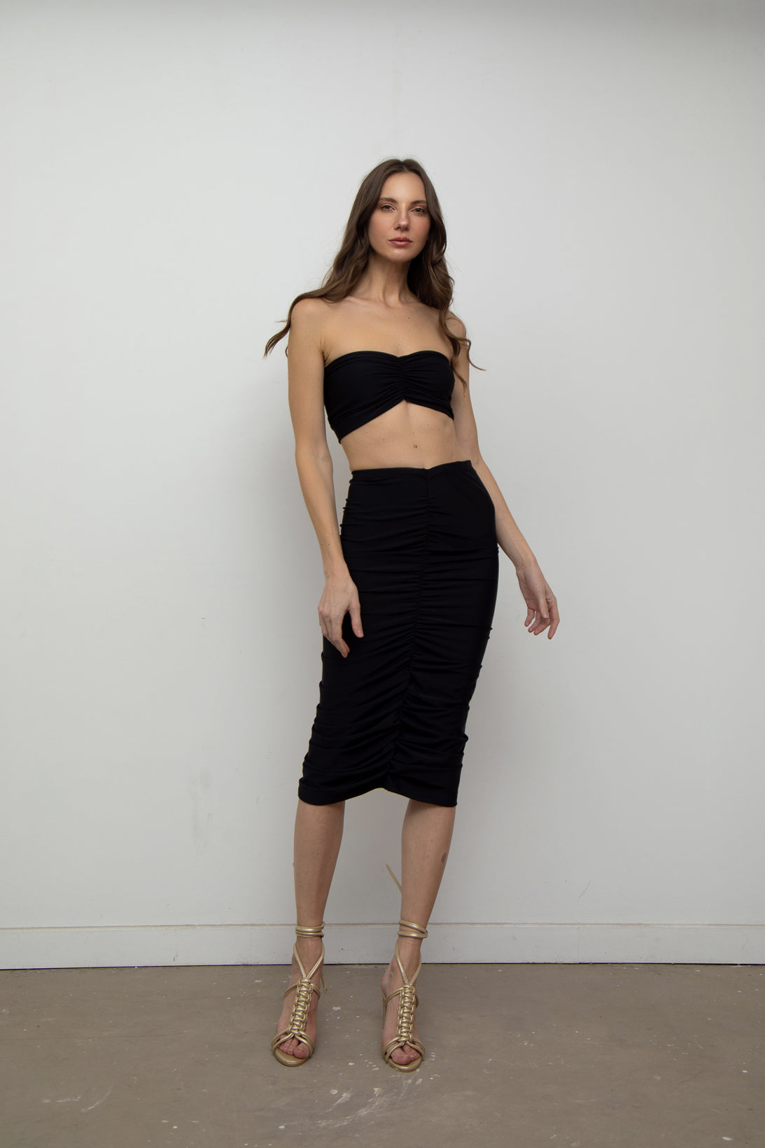 Top and skirt Daura Black